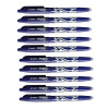 Lot de 10 stylos FriXion Ball pointe moyenne 0.7mm bleu Pilot