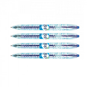 Lot de 4 stylos B2P encre gel Begreen bleu Pilot