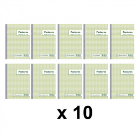 Lot de 10 manifolds - Factures A5 Dupli - 14,8X21Cm - Exacompta - 3278E