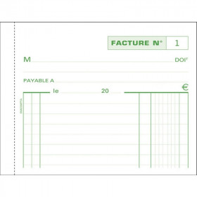 Lot de 5 manifolds - Factures 50 Dupli - 11,5x13,5 - Exacompta - 13274E