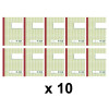 Lot de 10 manifolds 50 Tripli Quadrillé 5X5 - 10,5 X 14,8 Cm - Exacompta 3241E