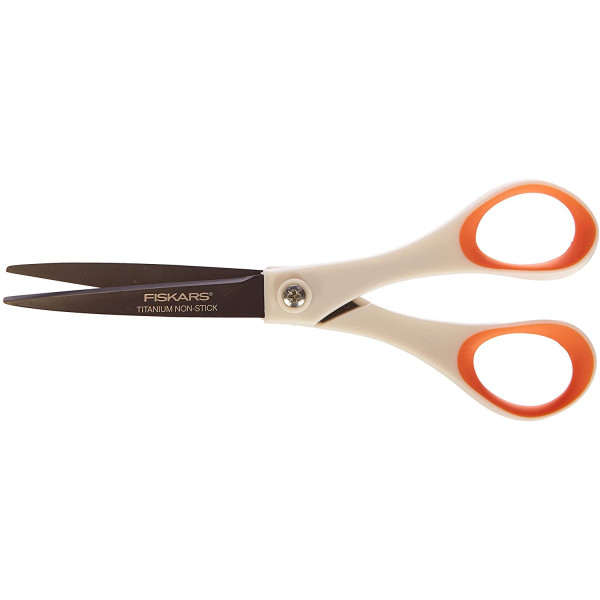 Ciseaux titanium Fiskars multi-usages 17 cm droitier gaucher