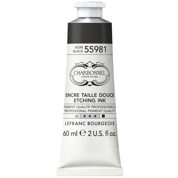 photo-Encre taille douce - Pour la gravure - Noir - 55981 - Charbonnel - Tube 60ml