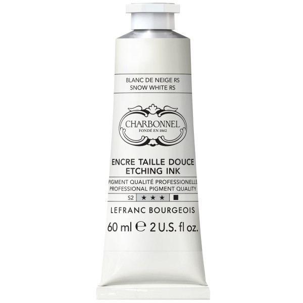 photo-Encre taille douce - Pour la gravure - Blanc neige - 915 - Charbonnel - Tube 60ml