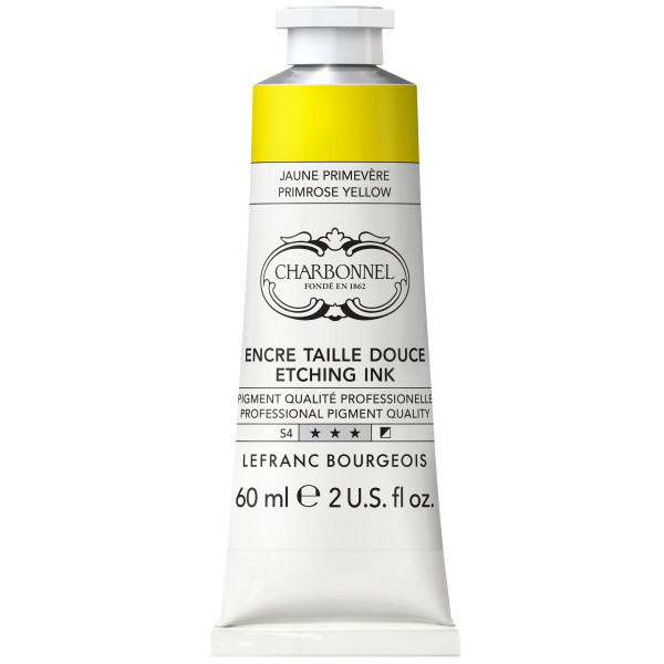 photo-Encre taille douce - Pour la gravure - Jaune primevère - 233 - Charbonnel - Tube 60ml