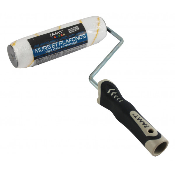 Rouleau Brosse Murs Et Plafonds - 40Mm - Fibres Polyamides 12Mm - Manche Et Rouleau - Amt pas cher