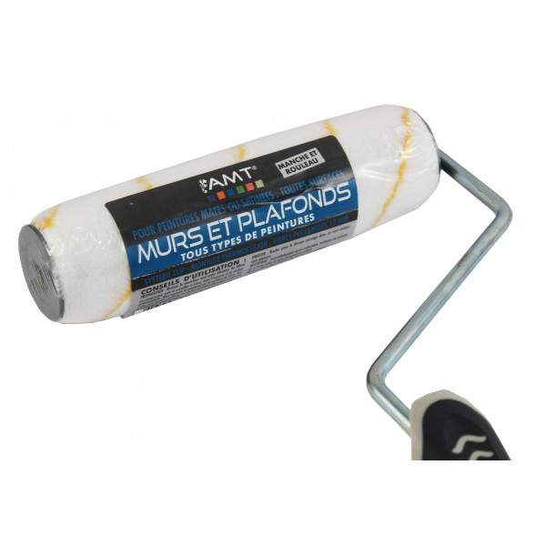 Rouleau Brosse Murs Et Plafonds - 40Mm - Fibres Polyamides 12Mm - Manche Et Rouleau - Amt | Artmania