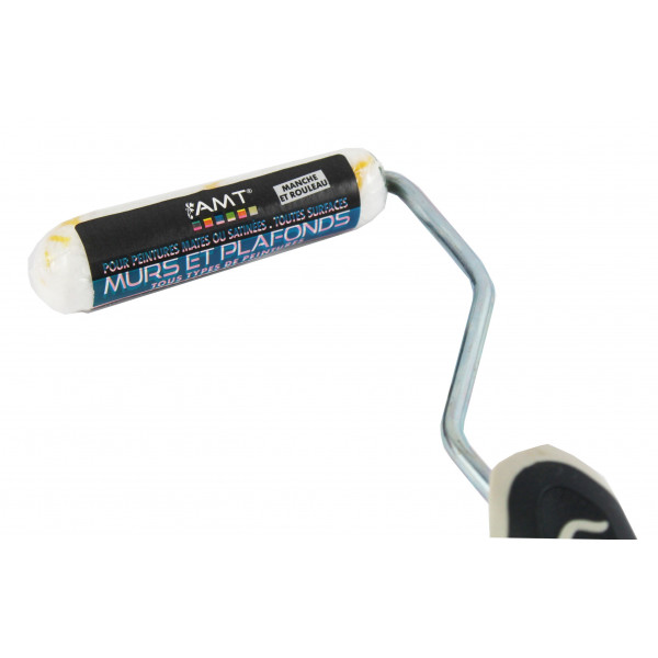 Rouleau Brosse Murs Et Plafonds - 15 Mm  - Fibres Polyamides 12 Mm - Manche Et Rouleau - Amt | Artmania