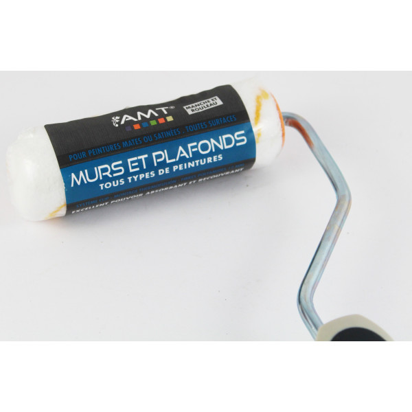 Rouleau Brosse Murs Et Plafonds - 30 Mm  - Fibres Polyamides 12 Mm - Manche Et Rouleau - Amt | Artmania
