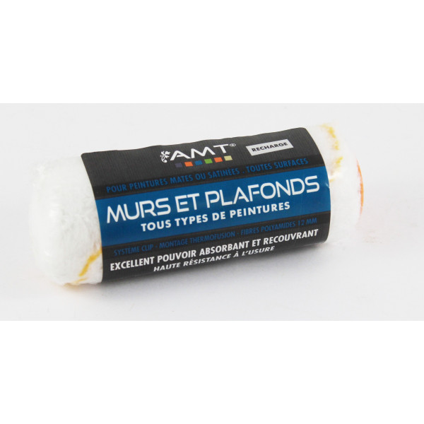 Recharge rouleaux brosse - Murs et plafonds - 30mm - Peintures mates et satinées - Toutes surfaces - AMT