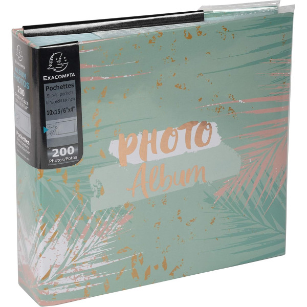 photo-Album photo - 200vues/100pages - 22,5x22cm - Pastel tropic - Exacompta