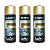 Lot de 3 bombes de peinture professionnelle Nespoli - chrome or