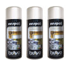 Lot de 3 bombes de peinture professionnelle Nespoli - chrome argent