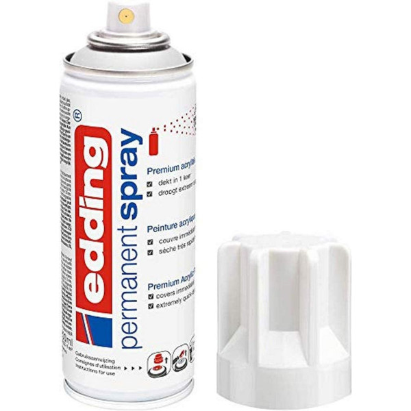 Bombe de peinture acrylique permanent Edding 5200 blanc