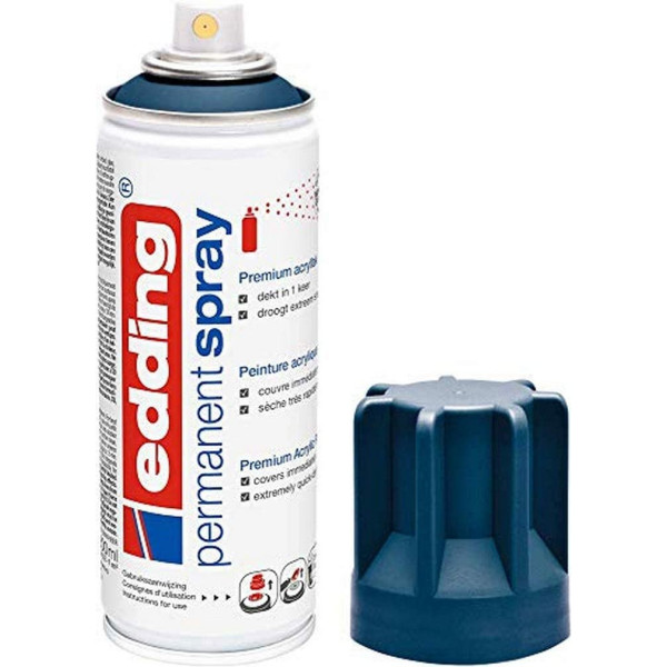 Bombe de peinture acrylique permanent Edding 5200 bleu nuit
