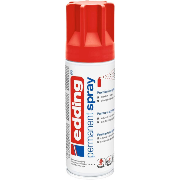 bombe-peinture-acrylique-permanent-edding-5200-rouge-mat