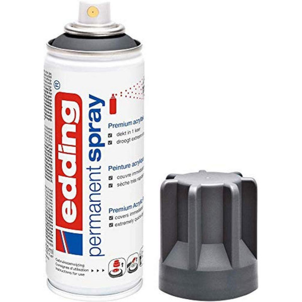 Bombe de peinture acrylique permanent Edding 5200 gris anthracite