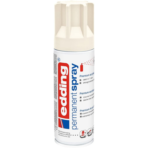 bombe-peinture-acrylique-permanent-edding-5200-blanc-creme