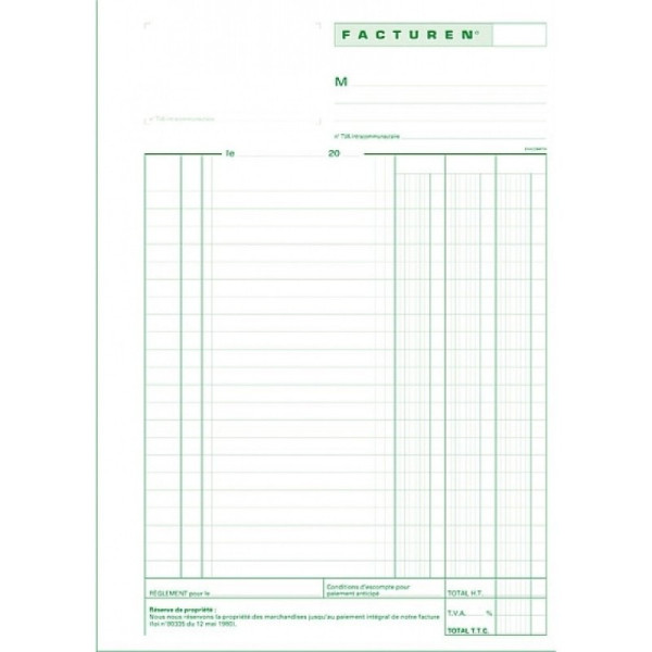 Lot de 5 manifolds - Factures - A4 Dupli - Exacompta 3287E