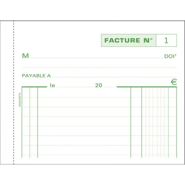 Lot de 3 manifolds  - Factures - 10,5x13,5cm - 13274E - Exacompta