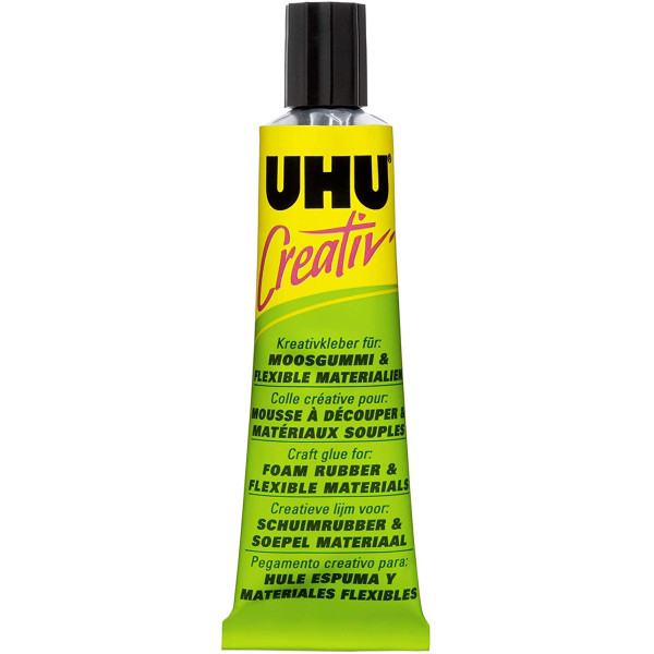 Tube de colle UHU Creativ mousse à découper et matériaux souples