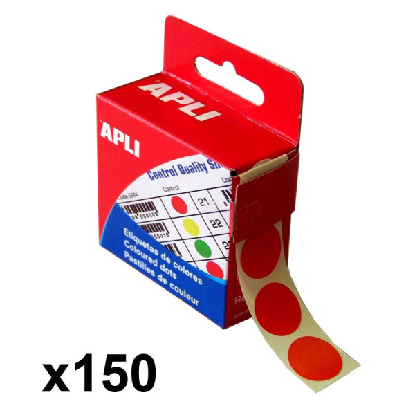 boite-pastilles-adhesives-15mm-apli-rouge
