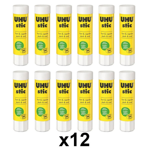 lot-12-batons-colle-blanche-uhu-40g
