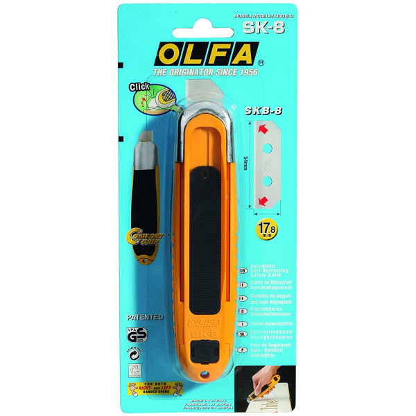 Cutter de sécurité SK-8 Olfa lame de 18 mm