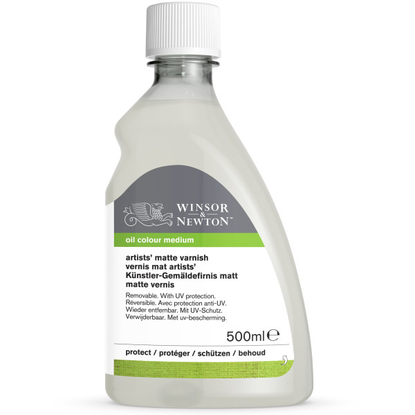 Vernis - Mat - Pour peinture à l'huile - Réversible - Winsor et Newton - 500ml