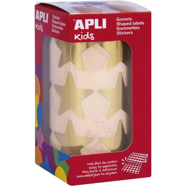 rouleau-gommettes-etoile-or-apli