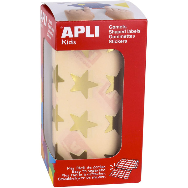 rouleau-gommettes-etoile-or-apli