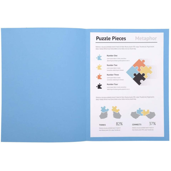Paquet de 100 chemises Super Exacompta 24 x 32 cm carte rigide bleu