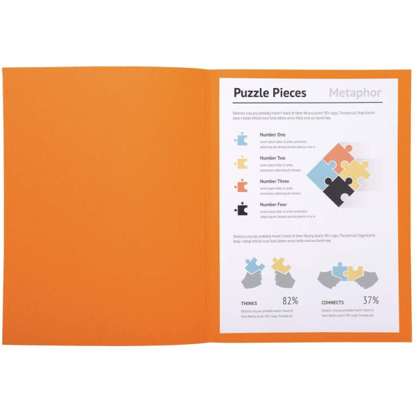 Paquet de 100 chemises Super Exacompta 24 x 32 cm carte rigide orange