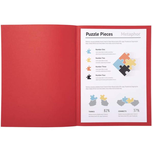 Paquet de 100 chemises Super Exacompta 24 x 32 cm carte rigide rouge