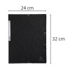 Paquet de 10 chemises à élastiques Exacompta 24 x 32 cm carte rigide noir