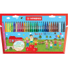 PHOTO-Etui carton de 30 feutres de coloriage STABILO Trio A-Z - pointe fine - coloris assortis dont 5 fluo