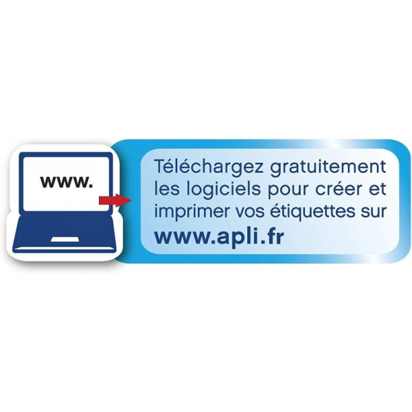 Boite De 1200 Étiquettes - Format 97x42,4mm - Etibox - Apli 14953