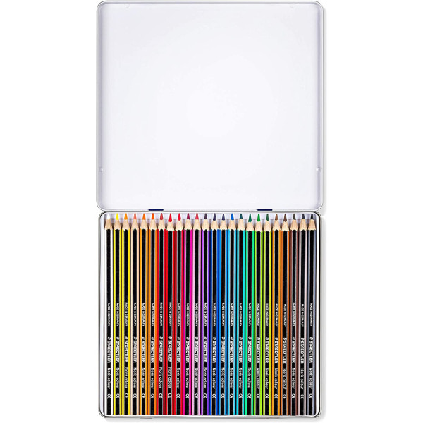 24 crayons de couleur - Boîte métal - Staedtler Noris Colour