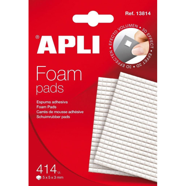 Pastilles de mousse adhésive 5 x 5 mm Apli