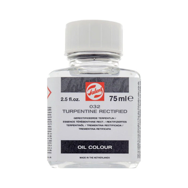 photo-Essence de térébenthine rectifié - Diluant - Peinture à l'huile - Talens - 75ml