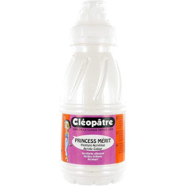 Peinture acrylique Princess Mérit - Blanche - 500 ml - Cléopâtre