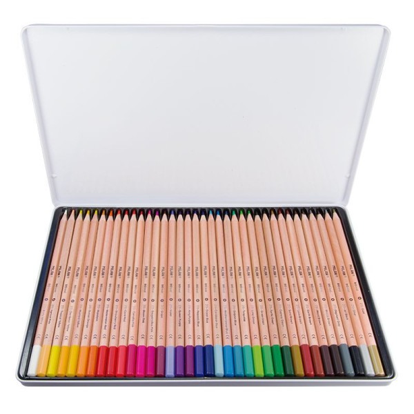 Boîte métal de 36 crayons de couleur mine de 3,5mm Milan