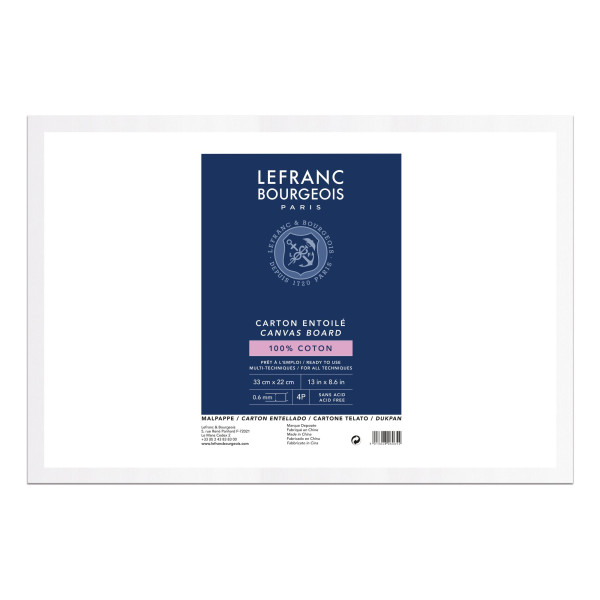 photo-Carton entoilé - 33x22cm - 4P - 100% coton - Lefranc Bourgeois