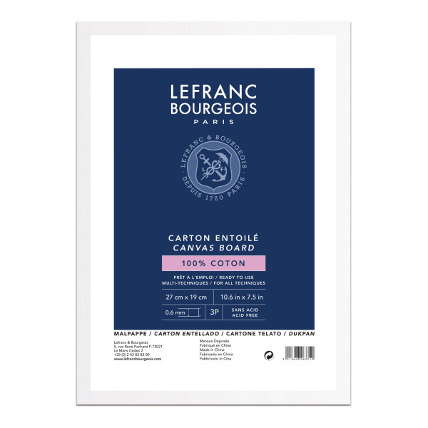 photo-Carton entoilé - 27x19cm - 3P - 100% coton - Lefranc Bourgeois