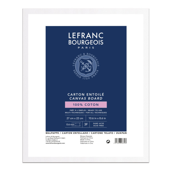 photo-Carton entoilé - 22x27 cm - 3F - 100% coton - Lefranc Bourgeois