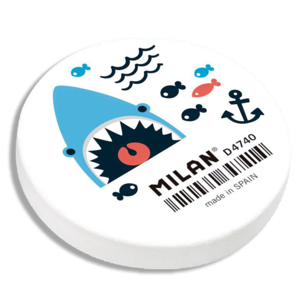 Gomme blanche ronde synthétique Shark Attack Milan