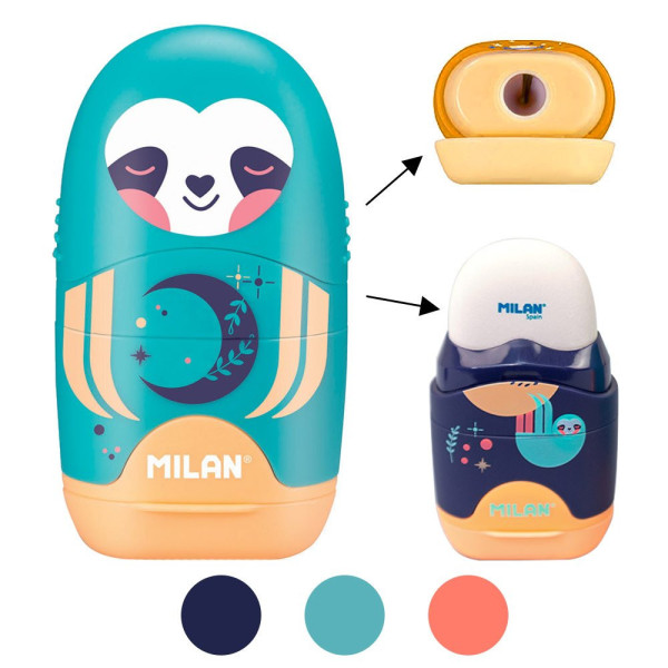 Boîtier taille-crayons et gomme Capsule Cuddles Milan
