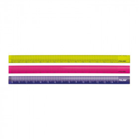 Règle en plastique triangulaire 15 cm Milan série Acid