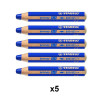 Lot de 5 crayons de couleur Woodyin1 Bleu - STABILO