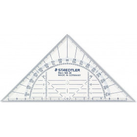 Equerre géométrique 16 cm avec rapporteur plastique Staedtler 568 38 Mars